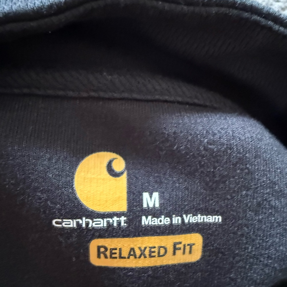 Carhartt Men’s 1/4 Zip Black Pullover Sweater - Size M - Picture 7 of 10